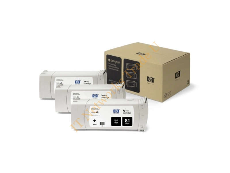 C5066A - HP C5066A (81) Ink cartridge black, 1000 pages, 680ml, Pack qty 3 Printer