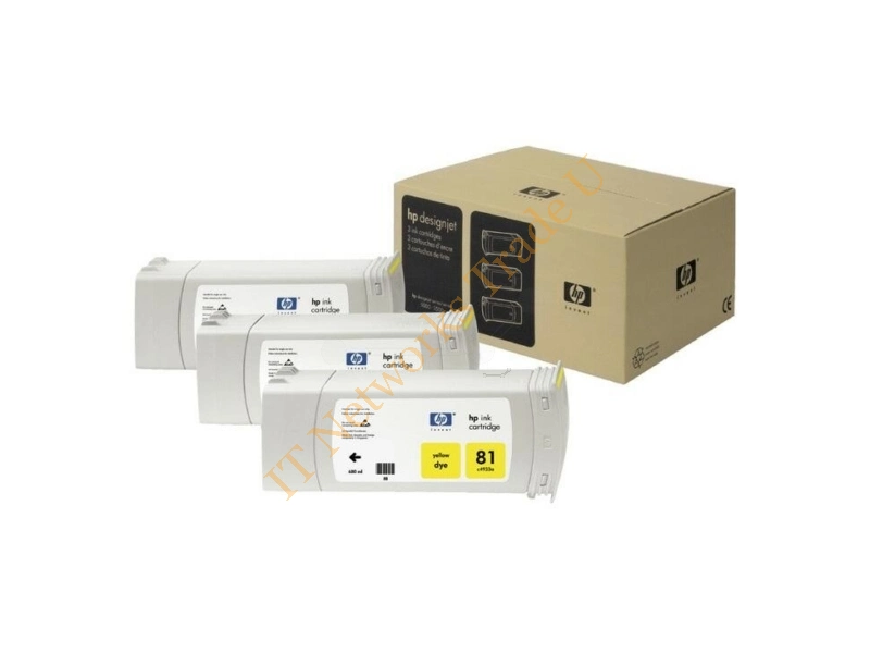 C5069A - HP C5069A (81) Ink cartridge yellow, 1000 pages, 680ml, Pack qty 3 Printer