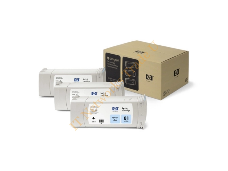 C5070A - HP C5070A (81) Ink cartridge bright cyan, 1000 pages, 680ml, Pack qty 3 Printer