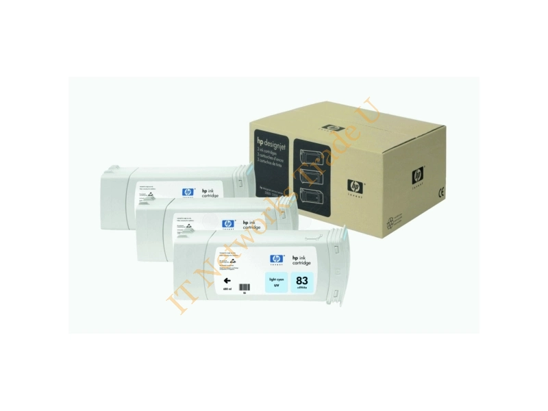 C5076A - HP C5076A (83) Ink cartridge bright cyan, 1.31K pages, 680ml, Pack qty 3 Printer