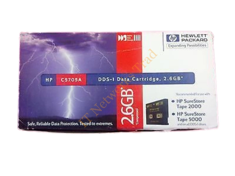 C5705A HP DDS -1 Tape Cartridge DAT DDS-1 1.3GB (Native) / 2.6GB (Compressed) Tape Media Storage