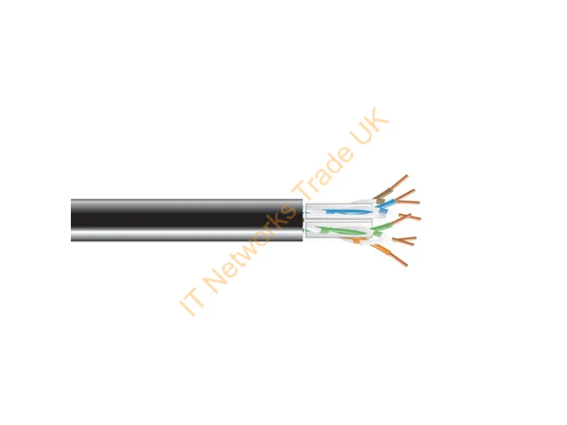C6ABC50S-BK-1000 - Black Box C6Abc50S-Bk-1000 Networking Cable 12000" (304.8 M) Cat6A U/Utp (Utp)