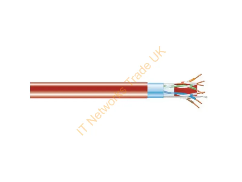 C6ABC50S-RD-1000 - Black Box Cat6A 305M Networking Cable Red 12007.9" (305 M) U/Utp (Utp)