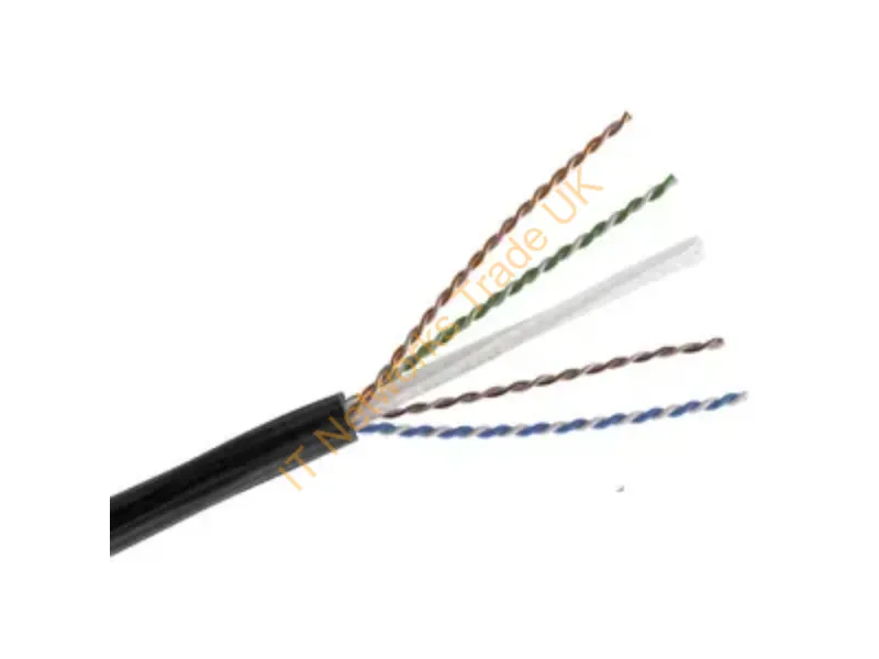 C6AIOSPBK - Hubbell Premise Wiring Cable,Cat6A,I/O,Spl,Plenum,Bk