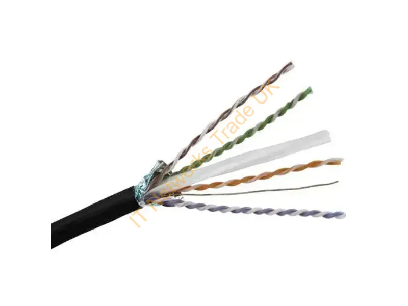 C6ASOPBK - Hubbell Premise Wiring 23-4P Cat6A F/Utp-Osp Cablesol Bc Po Pvc 1000 Ft Reelblack Nextspeed