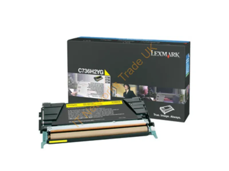 C736H2YG - C736H2Yg Toner Yellow, 10K Pages @ 5% Coverage