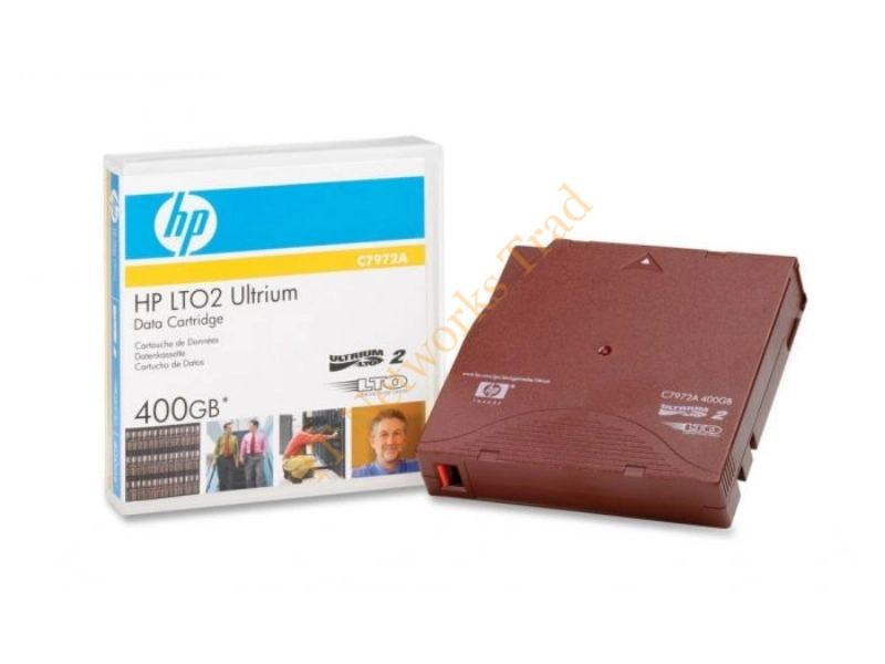 C7972AN HP 200GB Native / 400GB Compressed LTO-2 Ultrium Data Cartridge Tape Media Storage