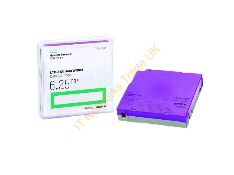 C7976BW HP Lto Ultrium-6 2.5tb/6.25TB Barium Ferrite (bafe) Tape Media Cartridge