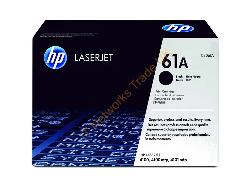 C8061A HP Toner Cartridge 1 x Black  LaserJet 4100 Series Printer