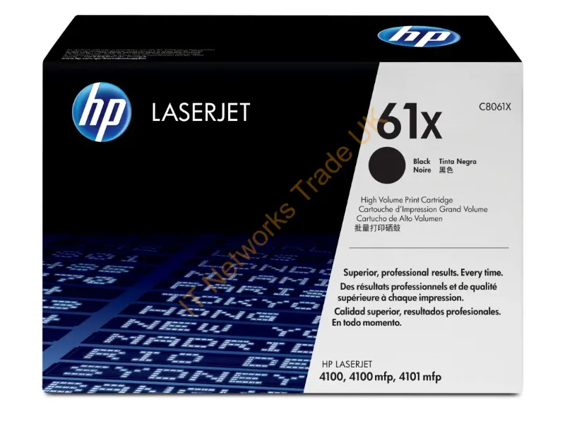 C8061X HP 61X Toner Cartridge (Black)  LaserJet 4100 Series Printer