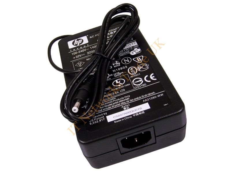 C8124-60014 HP 32V 2.2A AC Power Adapter for Business Inkjet 2300 / 1100 / 2300n