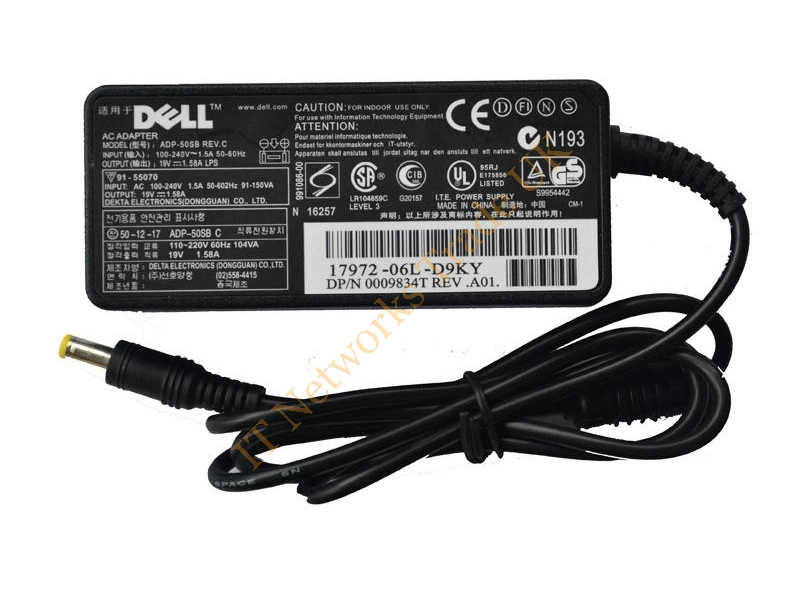 C842M Dell 30Watt 3-Prong AC Adapter for Inspiron Mini 10V Laptops Power Adapter