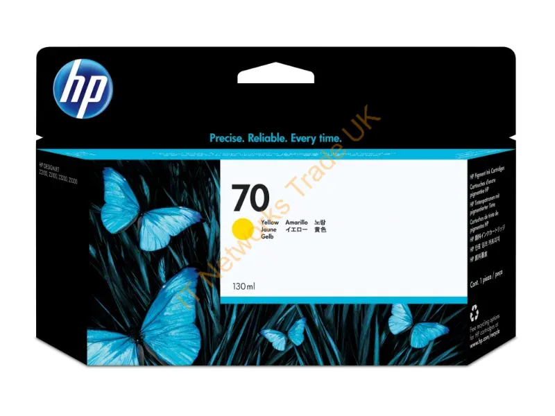 HP C9454A (70) Ink cartridge yellow, 130ml Printer