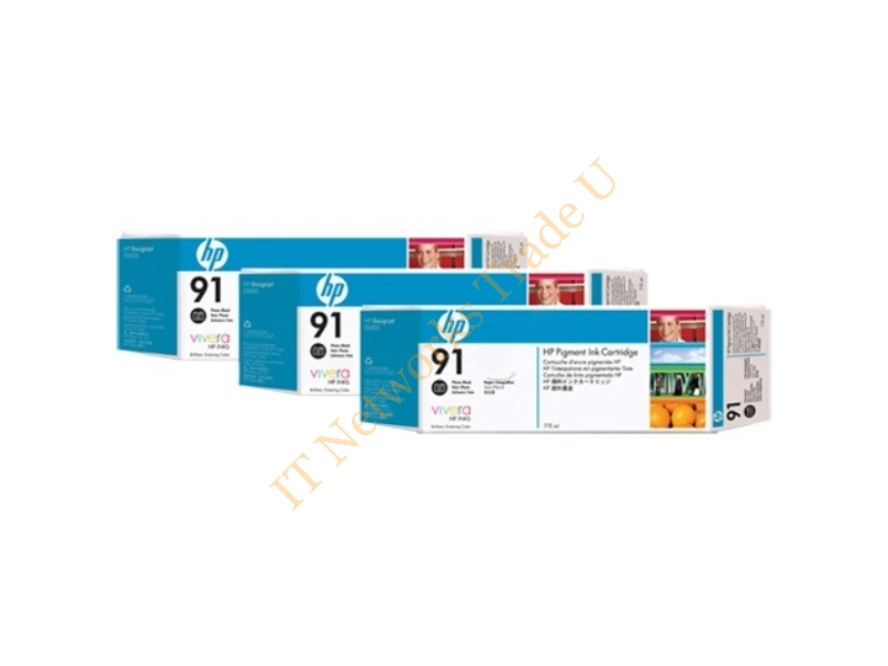 C9481A - HP C9481A (91) Ink cartridge black, 775ml, Pack qty 3 Printer
