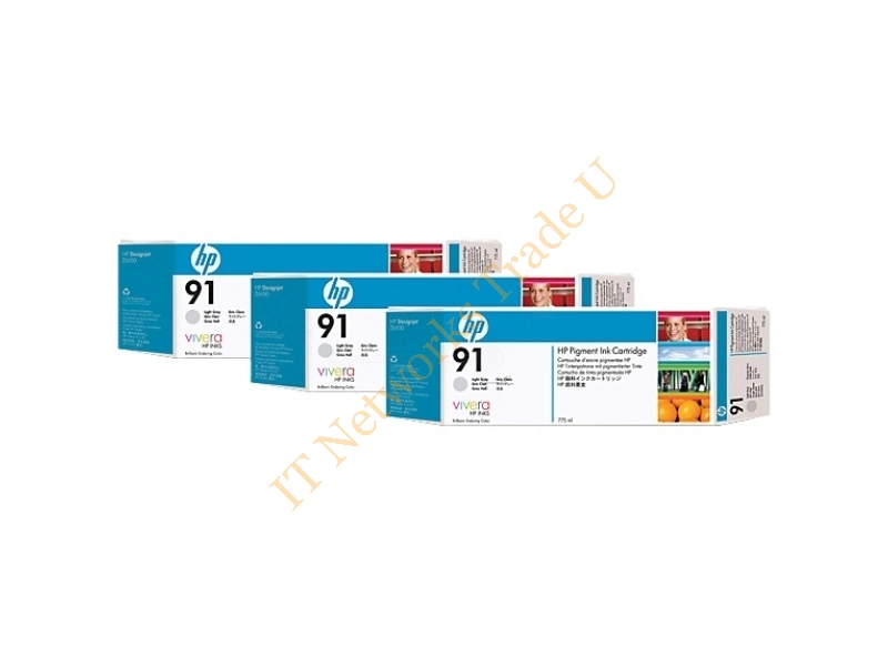 C9482A - HP C9482A (91) Ink cartridge gray, 775ml, Pack qty 3 Printer