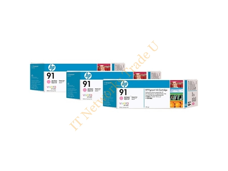 C9487A - HP C9487A (91) Ink cartridge bright magenta, 775ml, Pack qty 3 Printer
