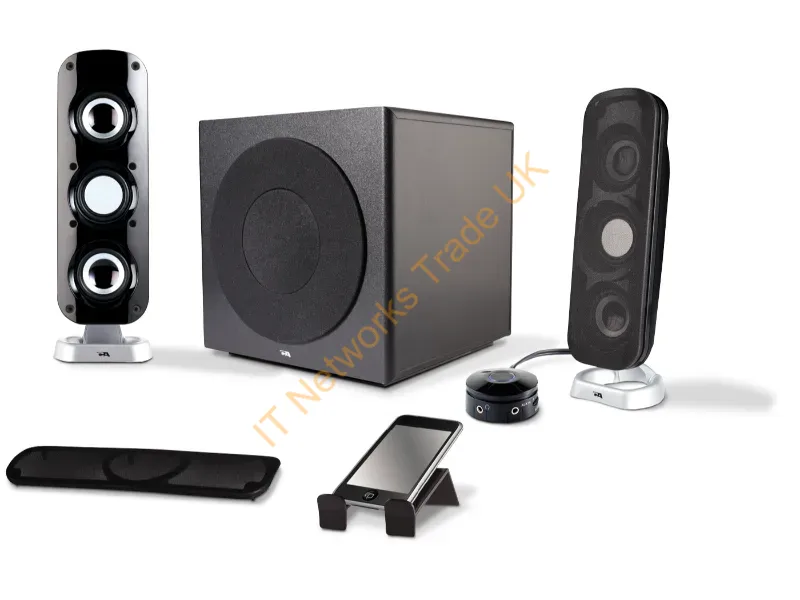 CA-3908 - Cyber Acoustics Ca-3908 Speaker Set 46 W Pc Black 2.1 Channels 2-Way 20 W