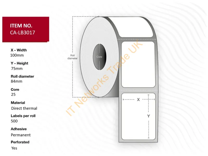 CA-LB3017 - Capture CA-LB3017 printer label White
