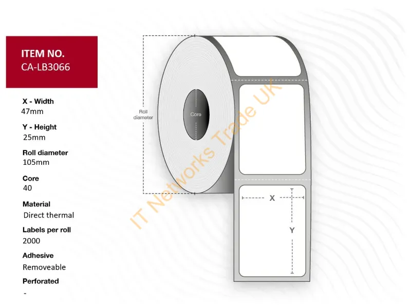 CA-LB3066 - Capture CA-LB3066 printer label White