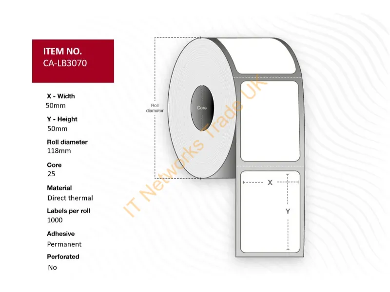 CA-LB3070 - Capture CA-LB3070 printer label White