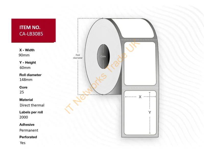 CA-LB3085 - Capture CA-LB3085 printer label White