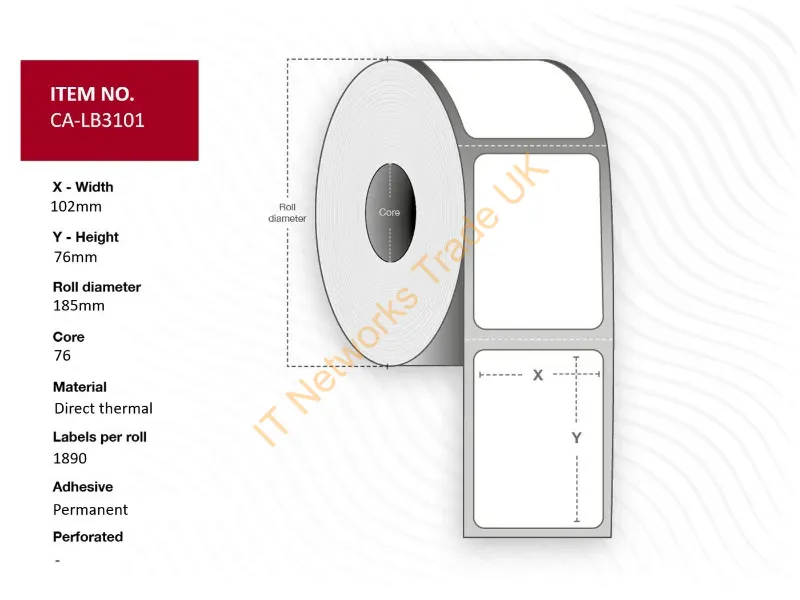 CA-LB3101 - Capture CA-LB3101 printer label White