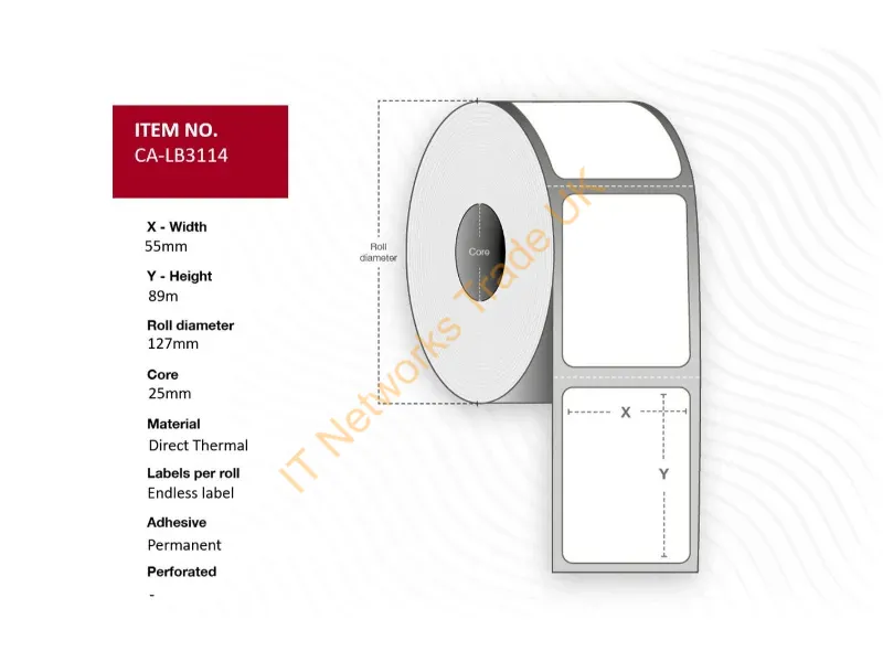 CA-LB3114 - Capture CA-LB3114 printer label