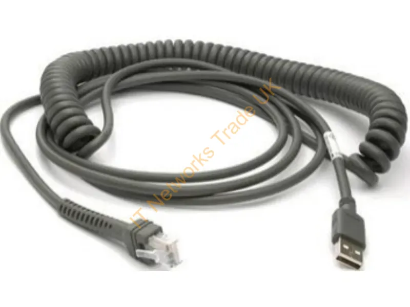 CAB-467 - Strategic Sourcing Datalogic Cable, Usb, Type A, Coiled, 3.6 M, Cab-467, 12 Ft.
