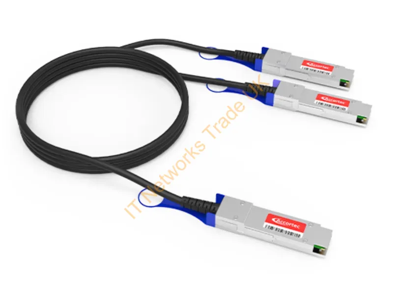 CAB-D-2Q-200G-2.5-ACC - Accortec Cab-D-2Q-200G-2.5-Acc Infiniband/Fibre Optic Cable 23.6" (0.6 M) Qsfp56 2X Qsfp28 Dac Black