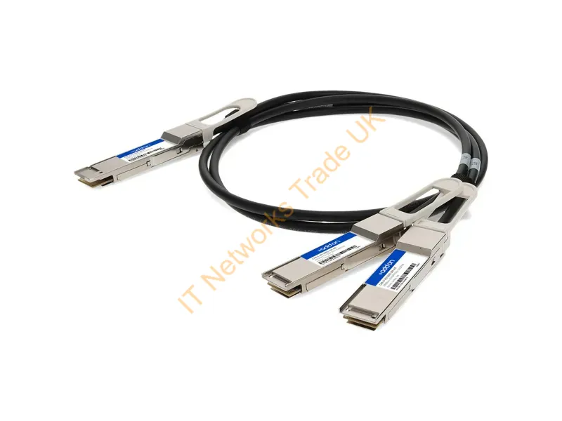 CAB-D-2Q-200G-2M-AO - Addon Networks Cab-D-2Q-200G-2M-Ao Infiniband/Fibre Optic Cable 78.7" (2 M) Qsfp-Dd 2X Qsfp28 Black, Metallic