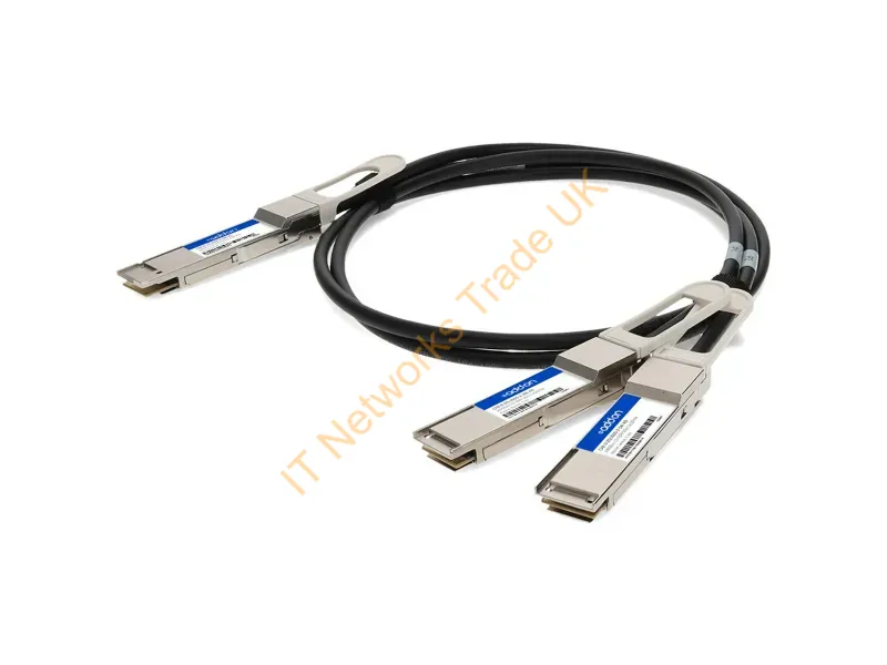 CAB-D-2Q-200G2-5M-AO - Addon Networks Cab-D-2Q-200G2-5M-Ao Infiniband/Fibre Optic Cable 98.4" (2.5 M) Qsfp-Dd 2X Qsfp28 Black, Metallic