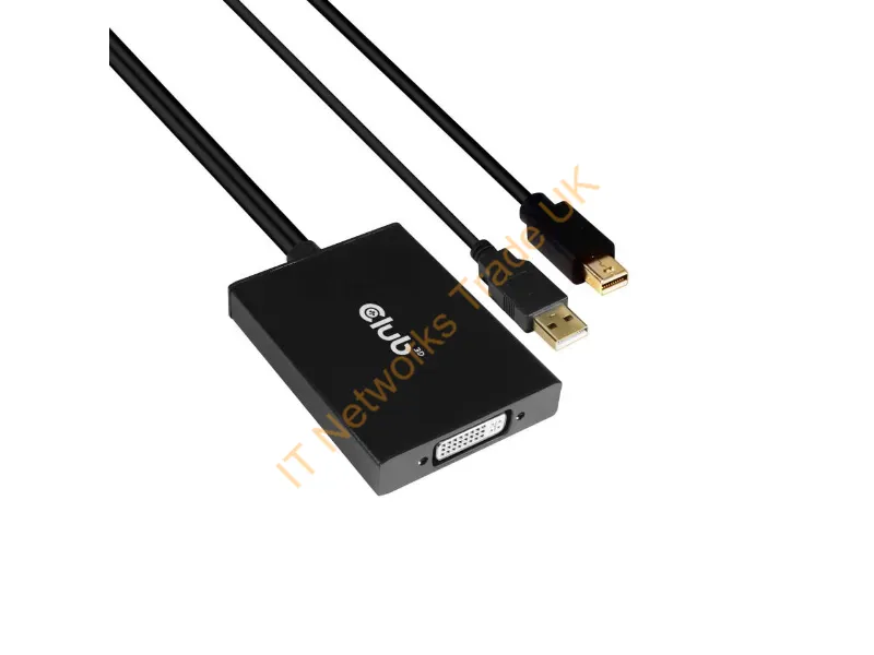 CAC-1130 - CLUB3D MiniDisplayPort 1.2a to Dual Link DVI-D Active Adapter