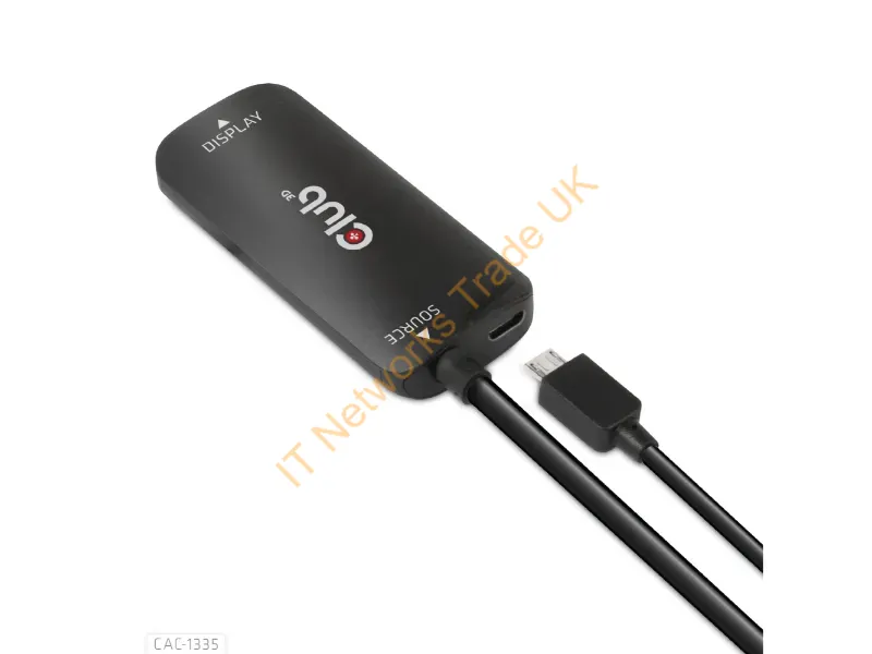 CAC-1335 - CLUB3D HDMI + Micro USB to DisplayPort� 4K120Hz or 8K30Hz M/F Active Adapter