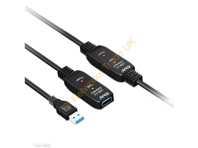 CAC-1406 - Club3D Cac-1406 Usb Cable Usb 3.2 Gen 1 (3.1 Gen 1) 590.6" (15 M) Usb A Black