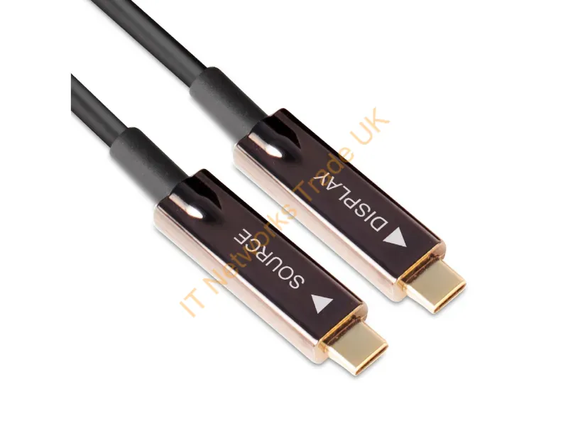 CAC-1589 - Club3D Usb3.2 G2 Type-C Act. Opt. A/V M/M 20M Usb Cable Usb 3.2 Gen 2 (3.1 Gen 2) 787.4" (20 M) Usb C Black