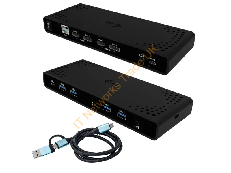 CADUA4KDOCKPDB - i-tec Universal Dual 4K Display Docking Station + Power Delivery 85W