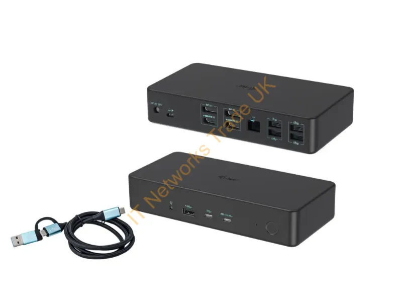 CADUAL4KDOCKPD2 - i-tec USB 3.0 / USB-C / Thunderbolt 3 Professional Dual 4K Display Docking Station Generation 2 + Power Delivery 100W