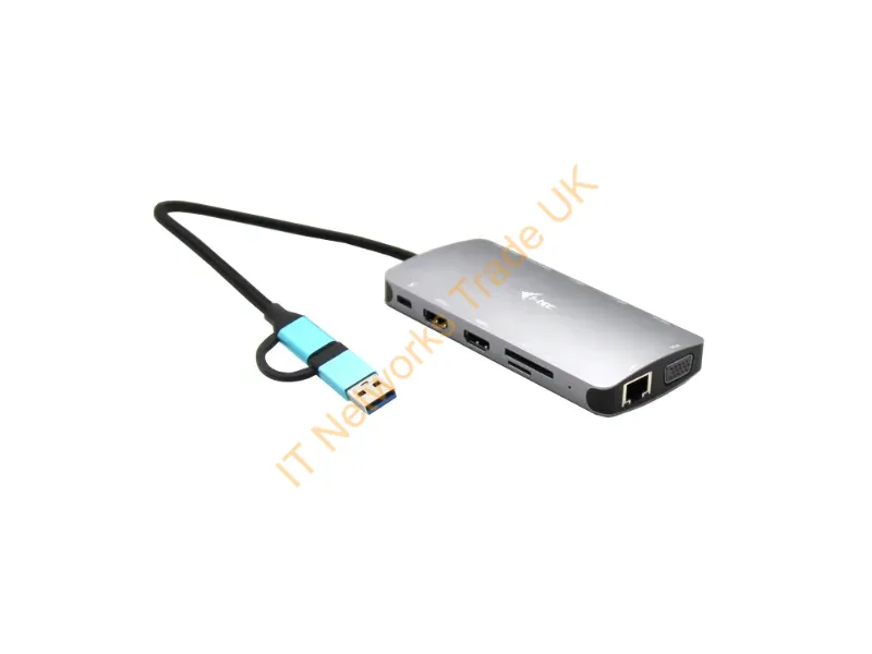CANANOTDOCKPD - i-tec USB 3.0 USB-C/Thunderbolt 3x Display Metal Nano Dock with LAN + Power Delivery 100 W