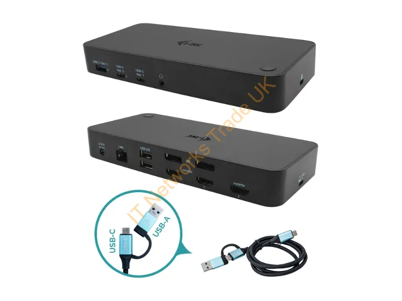 CATRIPLEDOCKPDPROUK - i-tec USB 3.0 / USB-C / Thunderbolt, 3x 4K Docking Station + Power Delivery 100W