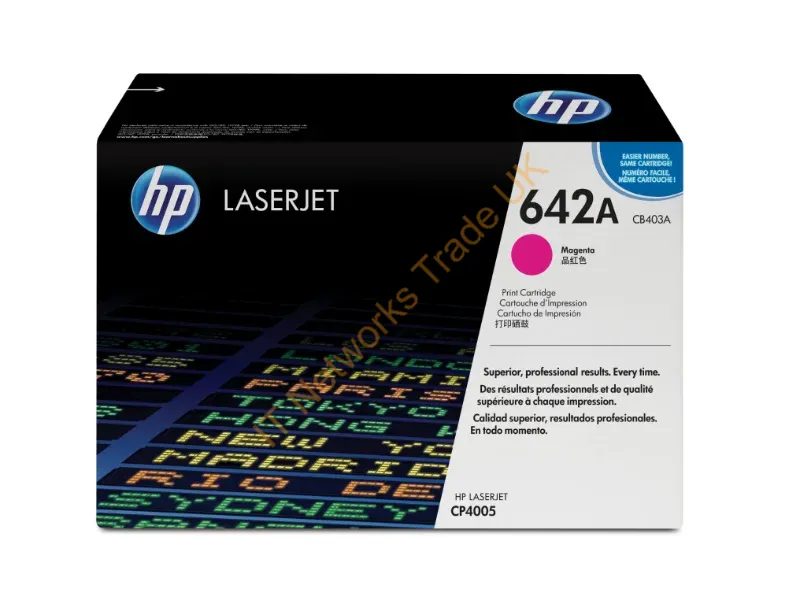 CB403A HP 642A Magenta Toner Cartridge  Color LaserJet CP4005 Series Printer