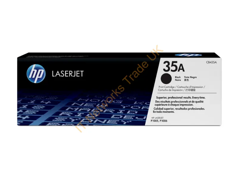 CB435A HP 35A Black Toner Cartridge Black Laser 1500 Page 1 Each