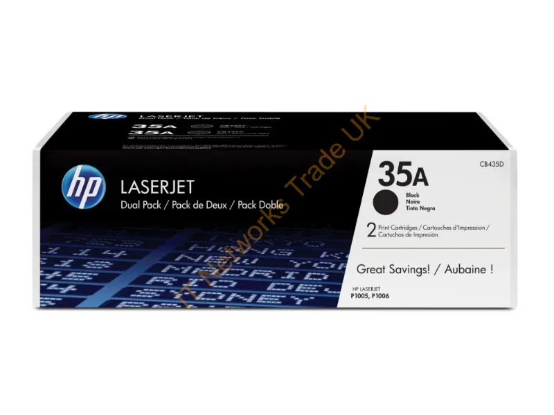 HP CB435AD (35A) Toner black, 1.5K pages, Pack qty 2 Accessory