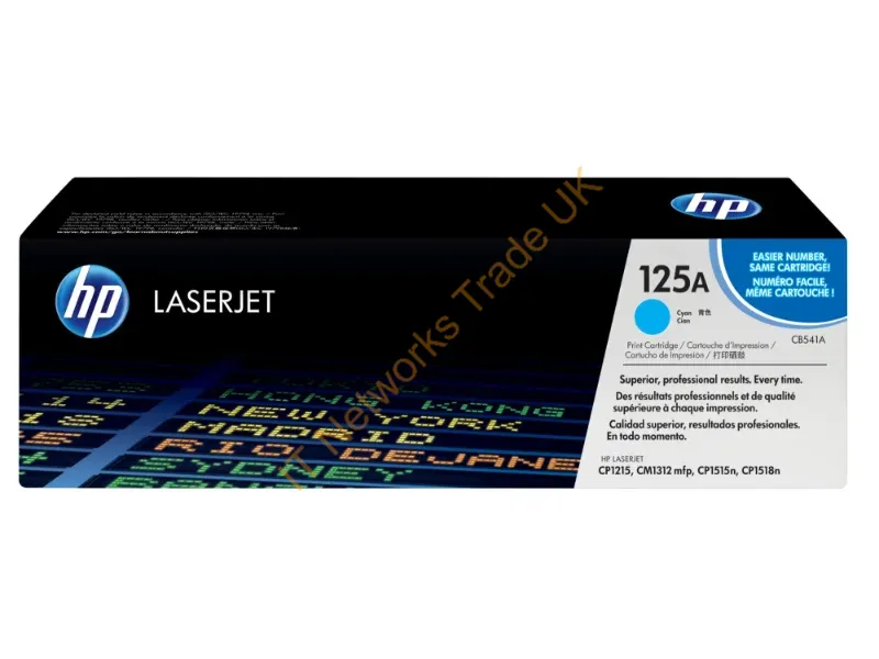 CB541A HP Toner Cartridge (Cyan)  Color LaserJet CM1312/CP1215/CP1217/CP1514/CP1515/CP1518 Series Printer