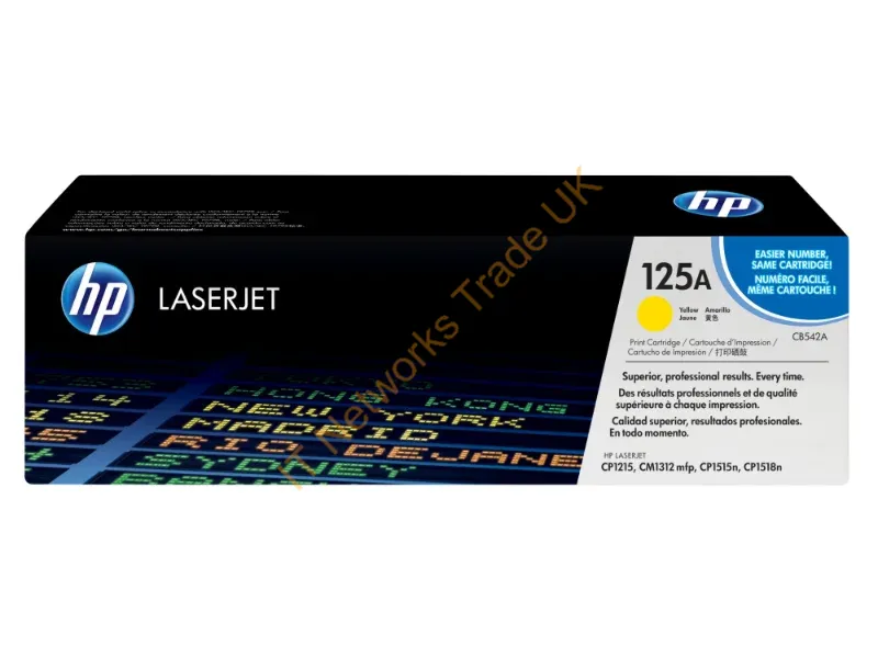 CB542A HP Toner Cartridge (Yellow)  Color LaserJet CM1312/CP1215/CP1217/CP1514/CP1515/CP1518 Series Printer