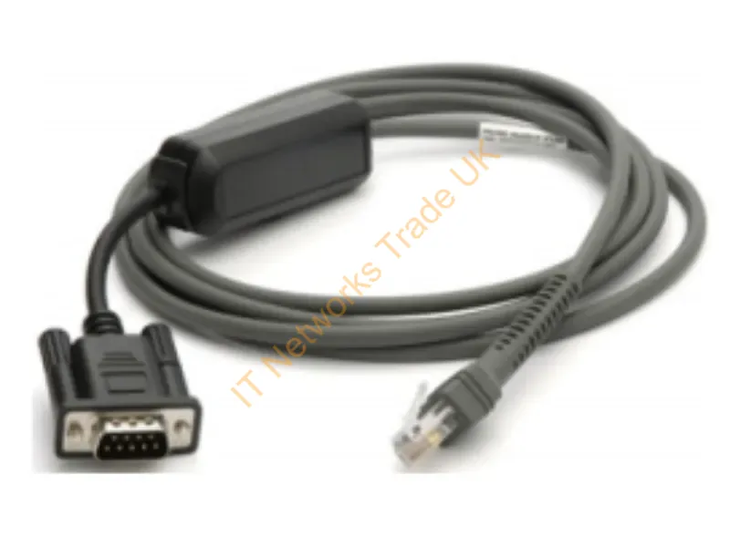 CBA-R10-S07ZBR - Zebra Cba-R10-S07Zbr Serial Cable Black 83.9" (2.13 M) Db9 Rj-45
