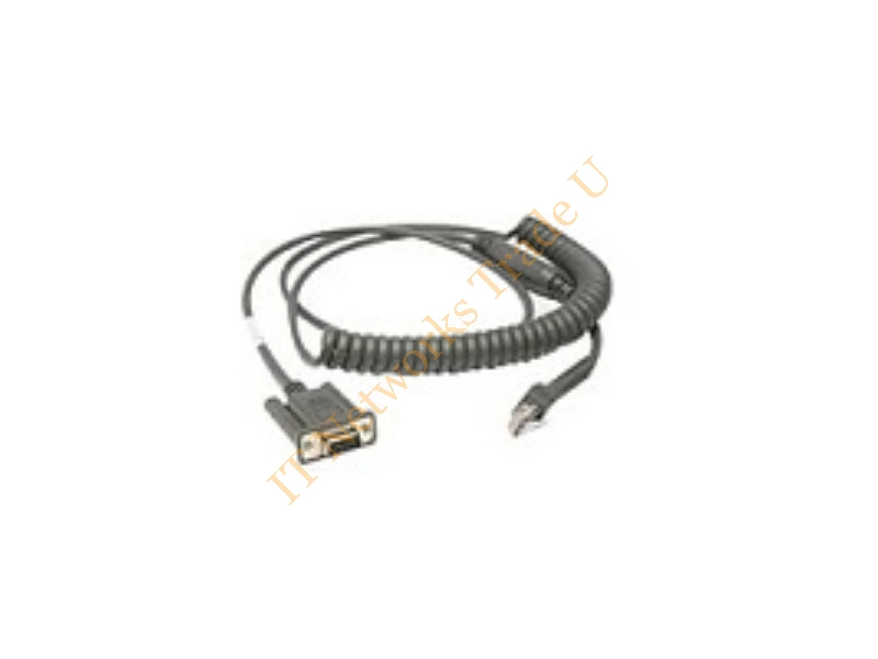 Zebra CBA-R46-C09ZBR 2.8m RS232 DB9 Black serial cable