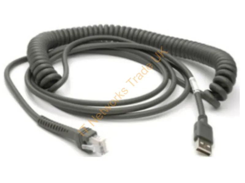 CBA-U29-C15ZBR - Zebra Cba-U29-C15Zbr Usb Cable 179.9" (4.57 M) Usb 2.0 Usb A Black
