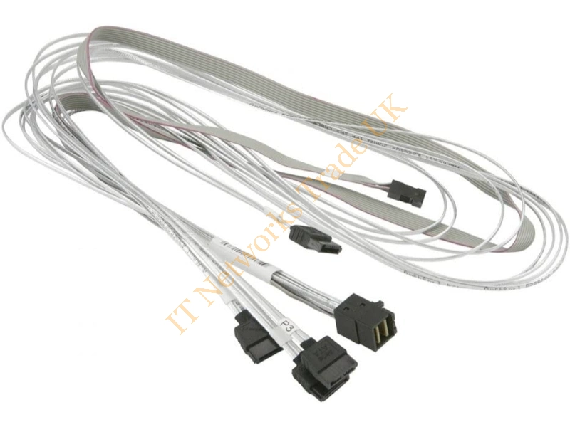 CBL-SAST-0556 Supermicro CBL-SAST-0556 90/90/75/75cm Mini-SAS HD to 4x SATA Internal Cable w/ 75cm SB Data Cable