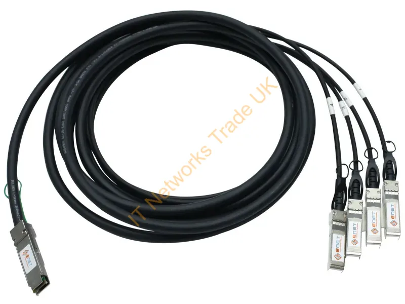 CBLQSFP4X10GSFPPS1ME - Enet Components Cblqsfp4X10Gsfpps1Me Infiniband/Fibre Optic Cable 39.4" (1 M) Qsfp+ 4X Sfp+ Gray