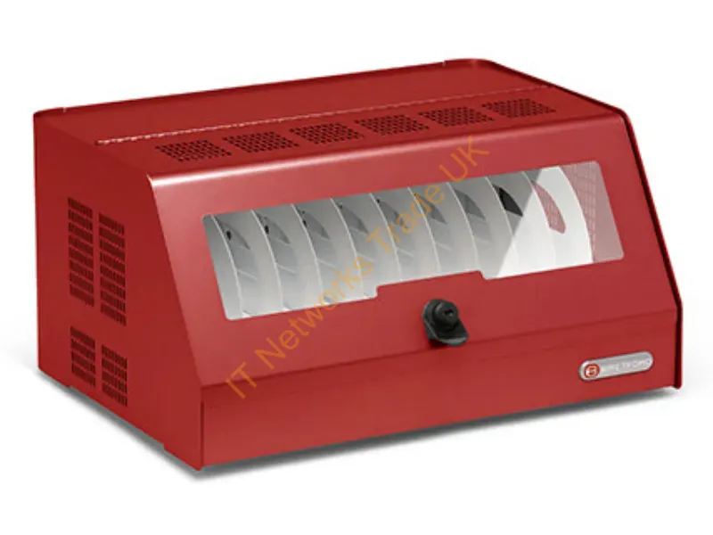 CBSUSBC10XL-RED - Bretford Cbsusbc10Xl-Red Charging Station Organizer Desktop Mounted Steel